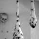 Spooky Spiders In Stockings Hanging From Ceiling