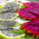 Slices of dragon fruit