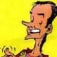 Jacques Chirac as economist Preposterus who buys menhirs in Obelix & Co.