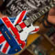 miniature guitar with British flag