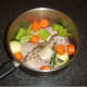 Preparing chicken legs for poaching