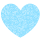Light blue floral heart clipart