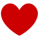 Red heart clip art image