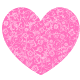 Pink floral heart clip art