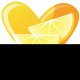 Lemon heart clip art image