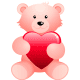 Teddy bear with heart clip art