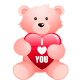 Teddy bear with &quot;I Love You&quot; heart clip art image