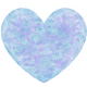 Blue and purple patterned heart image