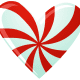 Candy cane heart clipart image