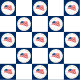 Military scrapbook: Flying flags in blue checkerboard pattern with white squares
