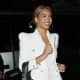Beyonce wearing super large hoop earrings