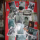 Poster board with family photographs