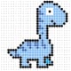 Cute blue dinosaur
