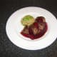 Roast breast of duck with plum sauce and fried rice
