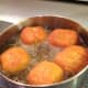 The biscuits should be a light golden brown.