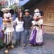 With Mickey and Minnie during the Mardi Gras celebration in 2011.
