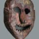 Himalayan Mask Wood with pigments and wear 8 1/4" high x 6 1/2" wide Early 20th century