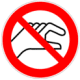 Do not touch. It could burn, cause damage or severe injury.