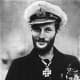 Kapitainleutnant Hans-Dietrich von Tiesenhausen wearing the Knights Cross he received for sinking the HMS Barham.