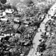 Devastated city after the 1976 Tangshan earthquake