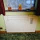 Original radiator from the sofa relocated to under the window