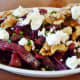 Cold roasted beet salad with crumbled goat cheese at Bistro Menil