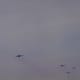 C-141Bs coming in for a mass paratroop jump.