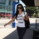 Kim Kardashian in tight jeans and high heel pumps