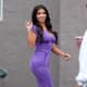 Kim Kardashian in a purple dress