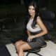 Kim Kardashian wearing towering high heels
