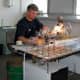 Work Station with Propane Torch, Mold Vise, Various Molds, and Drying Rack