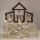 beautiful white nativity set by Lennox complete with wooden manger