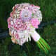 Vintage jewelry brooch bouquet by Baubles and Brides