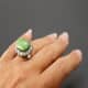 Green upcycled ring by Prettied