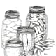 Jars have ovals. This is done in ink.