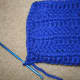 Sew or crochet a rectangle to make a slipper