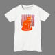 Cardboard block print, 2-color T-shirt print.