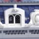 LEGO Creator Parisian Restaurant Modular Building | look at the nice feathers on the frontier and white croissants that create such a nice little detail on the front!