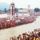 Hindu Devotees Gathering at Har ki Pouri - Haridwar