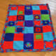 Finished brightly colored afghan