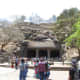 Lots of tourists visit Elephanta Caves
