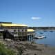 Thurston's Lobster Pound overlooking Bass Harbor