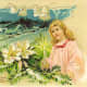 Angel and white flower
