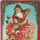 Chrysanthemum vintage Christmas card