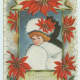 Little girl with poinsettias