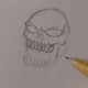 Loosely sketch in the bottom teeth