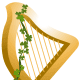 Irish lyre for St. Patrick's Day