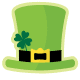 Leprechaun's green St. Patrick's Day top hat clip art