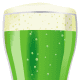 A glass of green beer for St. Patrick's Day