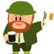 Patriotic Irishman waving Irish flag free clip art